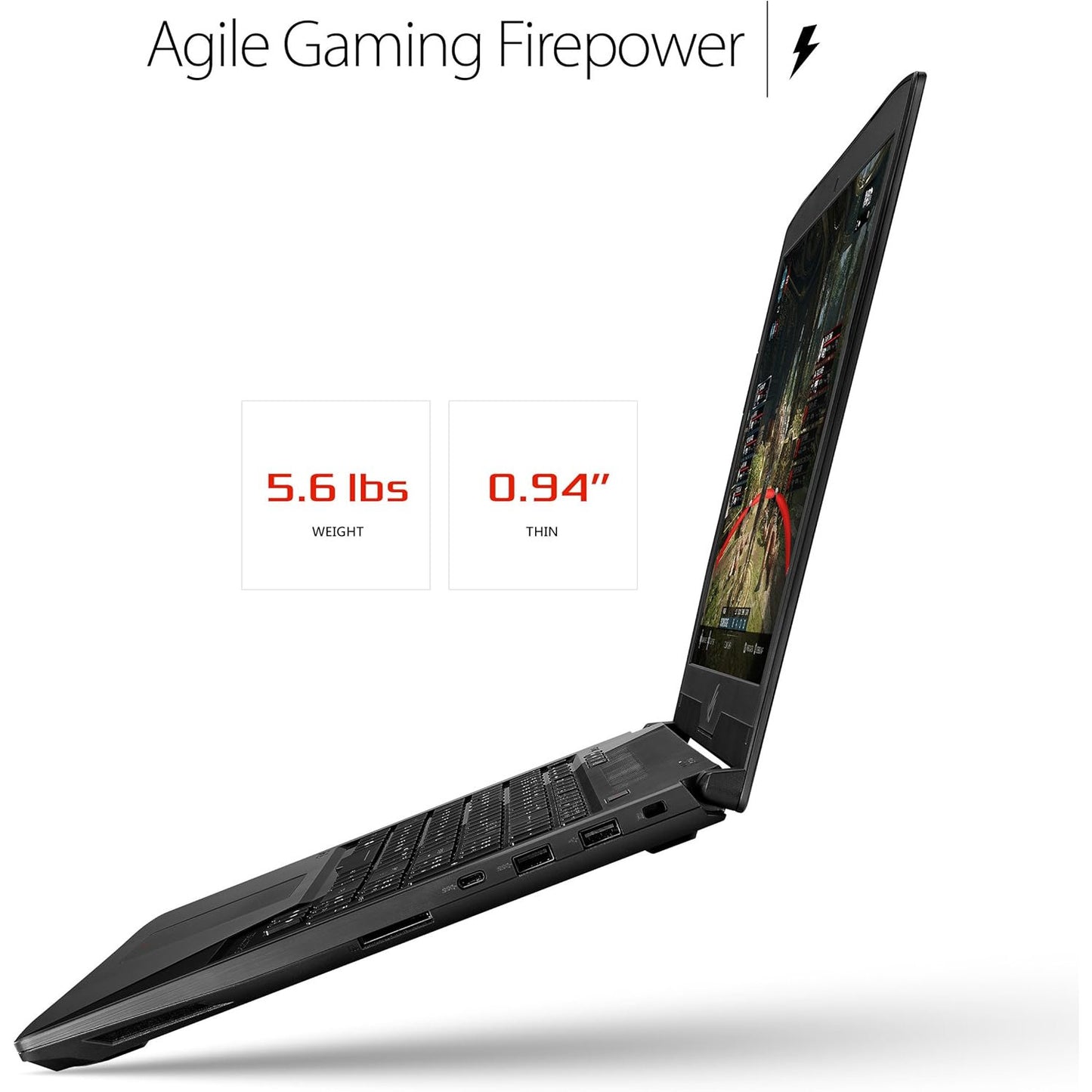 ASUS ROG Strix GL503VD-GZ286T Core I5-7ma | GTX 1050 (4GB) | 16GB RAM | 128GB SSD + 1TB HDD [90NB0GQ2-M04800] - Buen Estado