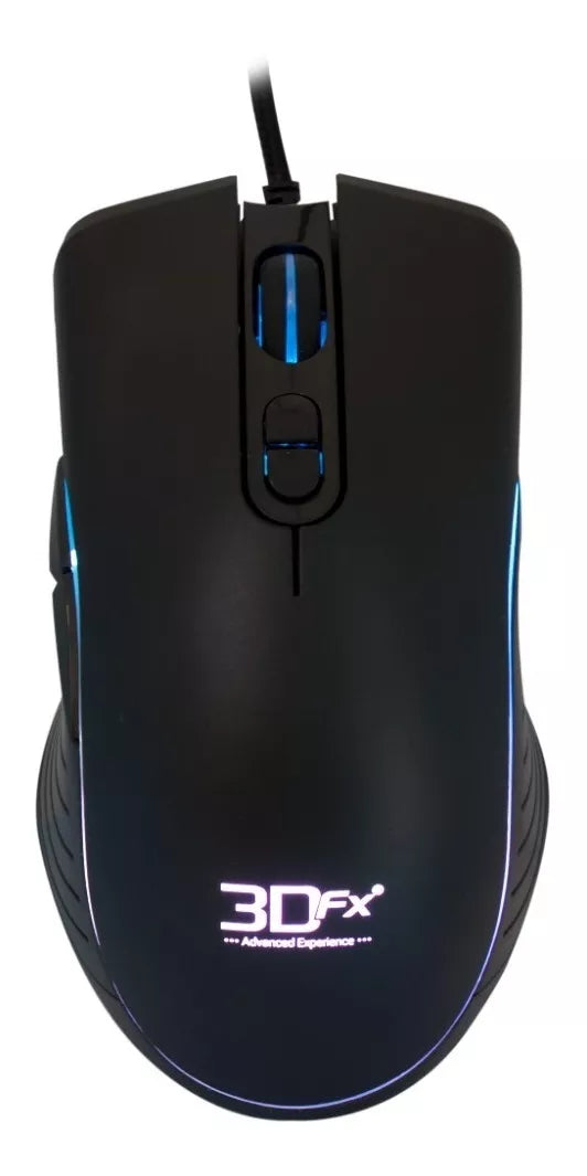 Mouse Gamer 3dfx Acidrain 8792 7 Botones 4800dpi Usb Color Negro