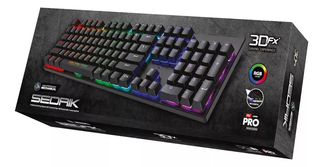 Teclado Gamer Mecanico 3dfx Sedrik Pro 9088 Usb Switch Blue