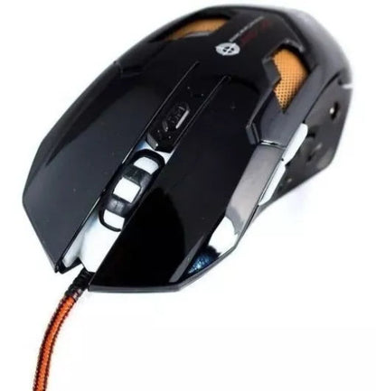 Mouse Gamer 3dfx Stricker 6 Botones 4000 Dpi Negro