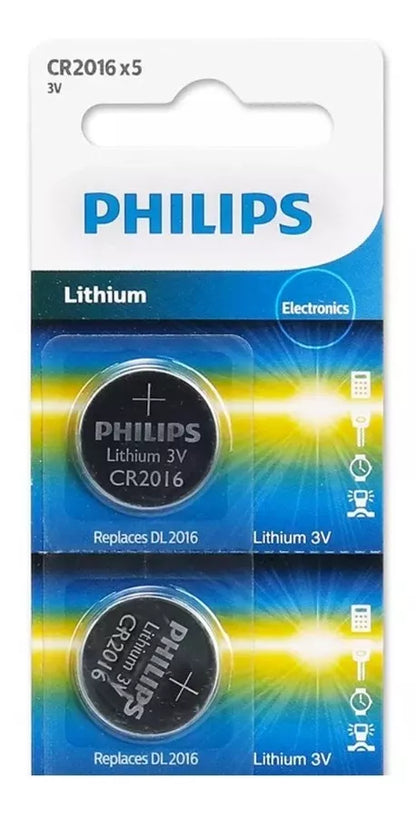 Pila Cr-2016 Philips Tira 5 Pilas