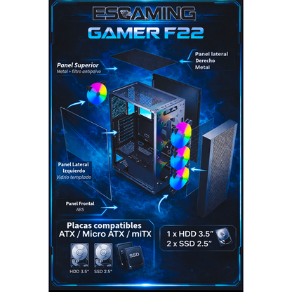 PC Gamer ARGM/6 Ryzen 5 5600GT | RTX 3050 (6GB) | 16GB RAM | 500GB SSD [34453] - Nuevo