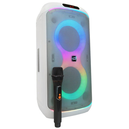 Parlante Bluetooth Flaming Party Bass 6.5" 45W con Micrófono Inalámbrico [9565] - Nuevo