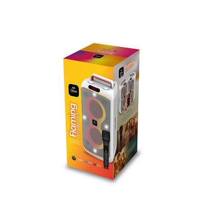 Parlante Bluetooth Flaming Party Bass 6.5" 45W con Micrófono Inalámbrico [9565] - Nuevo