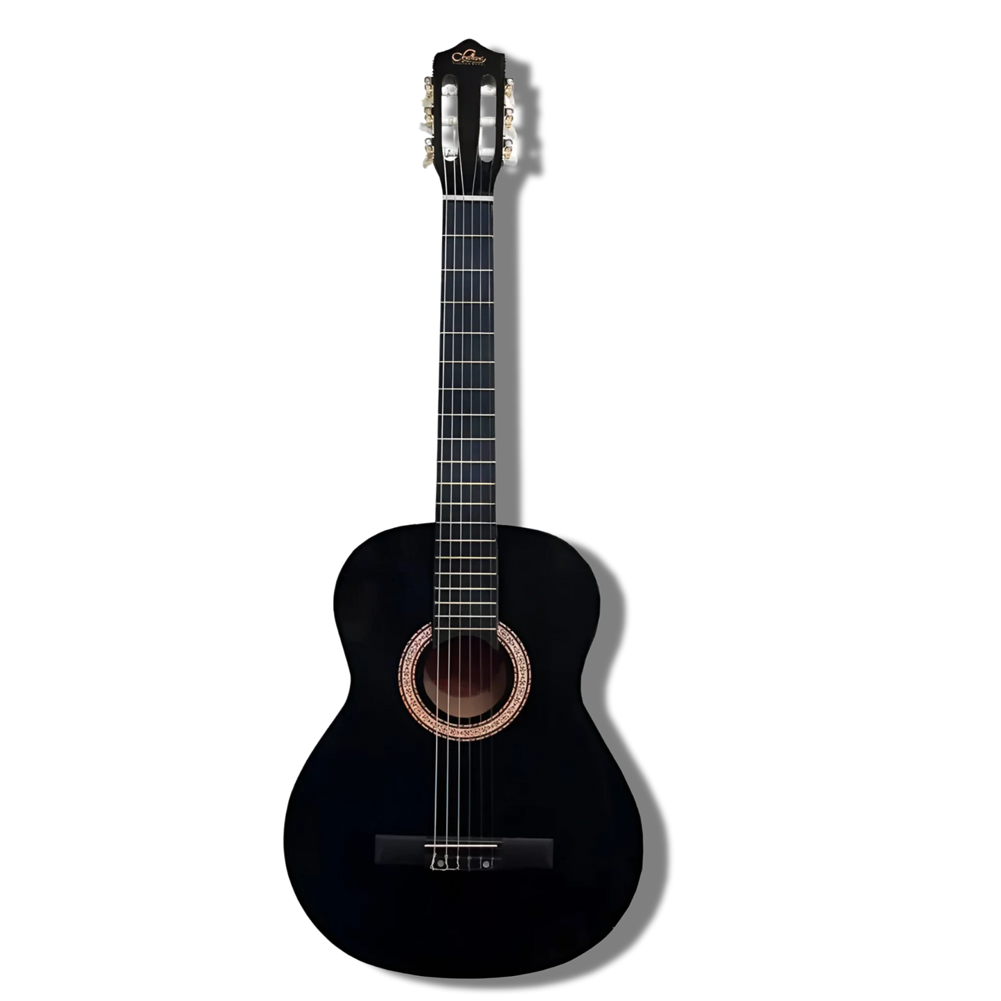 Guitarra Clásica Sevillana 39" Negro con Alma + Funda [8448] - Nuevo