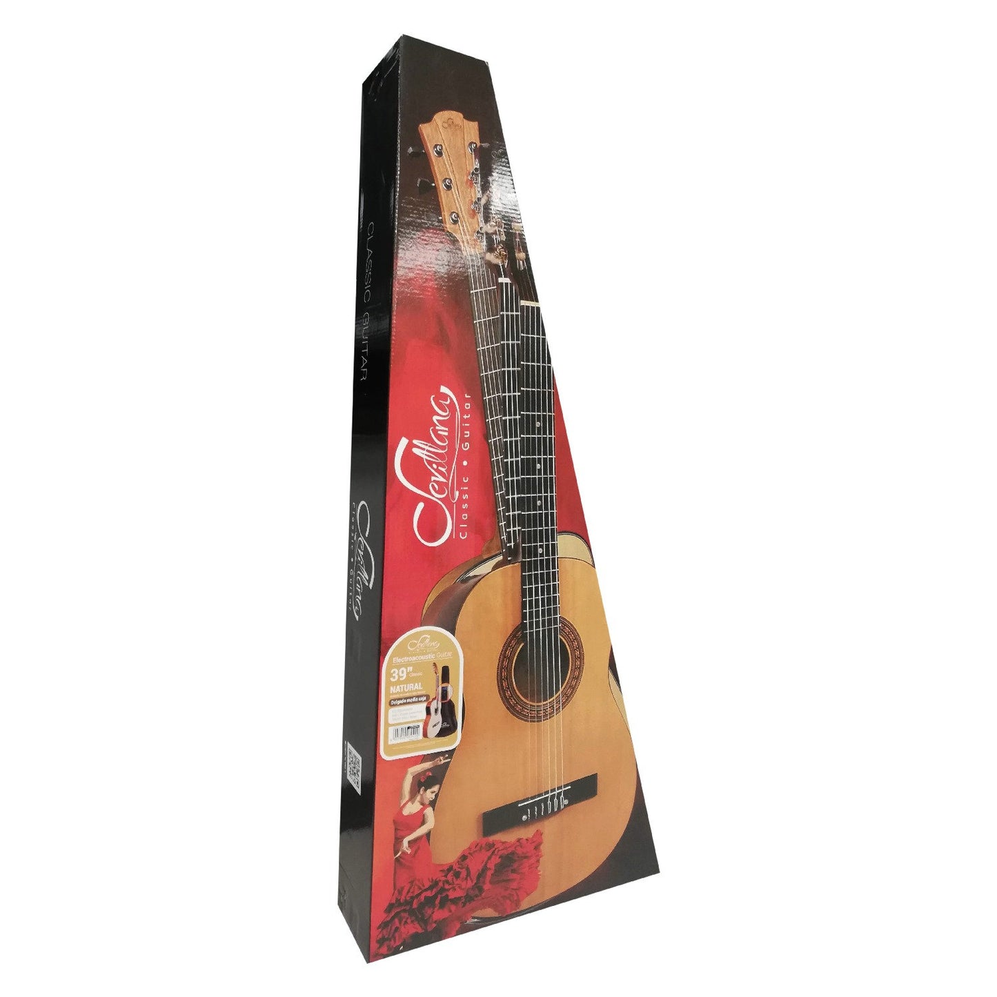 Guitarra Electroacústica Sevillana 39" con ecualizador + Funda [8941] - Nuevo