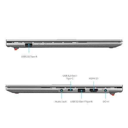 Notebook Asus Vivobook Go 14 E1404FA-NK521W Ryzen 5-7 | 8GB RAM | 512GB SSD [90NB0ZS1-M00RA0] - Nuevo