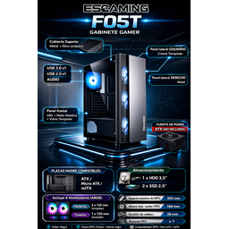 PC Gamer ARGM INT/3 Core I5-12600K | RTX 3050 (6GB) | 16GB RAM | 500GB SSD [34180] - Nuevo